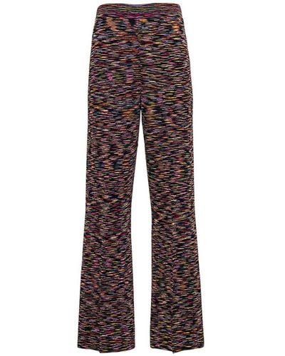 M Missoni Wool Blend Trousers - Multicolour