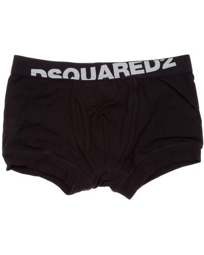 DSquared² Two-pack Logo Band Boxers - Black