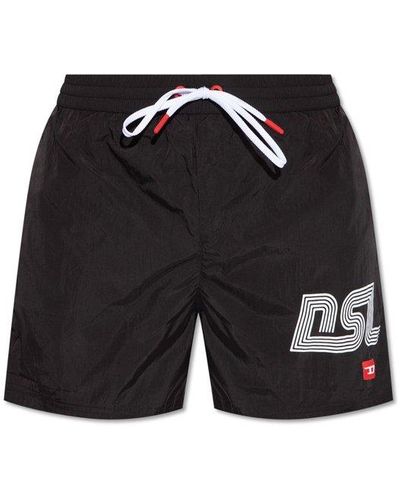 DIESEL Bmbx-nico Drawstring Swim Shorts - Black