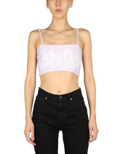 Vision Of Super Printed Cropped Top - Multicolour