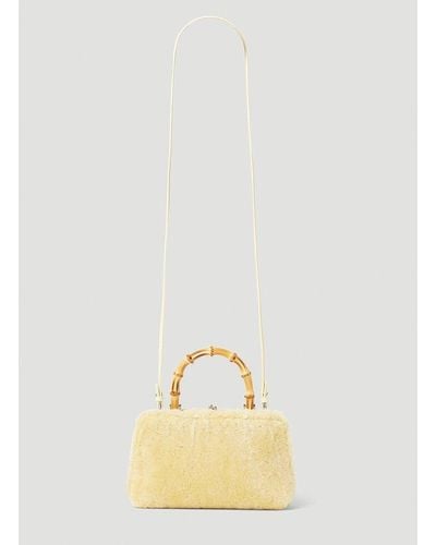 Jil Sander Goji Bamboo Mini Shoulder Bag - Natural
