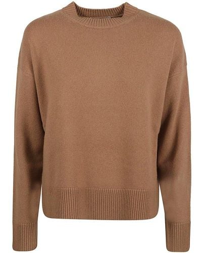 Max Mara Crewneck Knitted Sweater - Brown