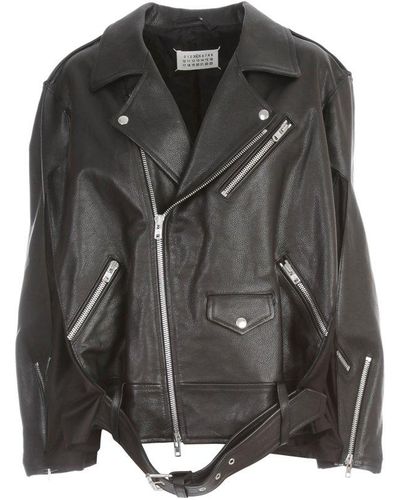 Maison margiela discount women's leather jacket