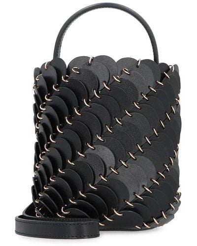 Rabanne Bucket Mini Shoulder Bag - Black