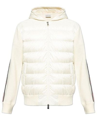 Moncler Padded Knit Hoodie - White