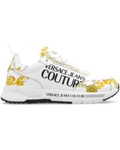 Versace Chain Couture Printed Low-top Sneakers - White