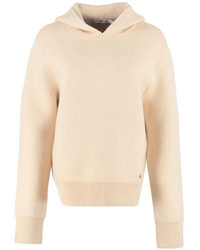 Tory Burch Cashmere-blend Hoodie - Natural