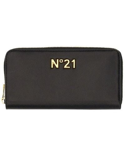 N°21 Leather Wallet - Black