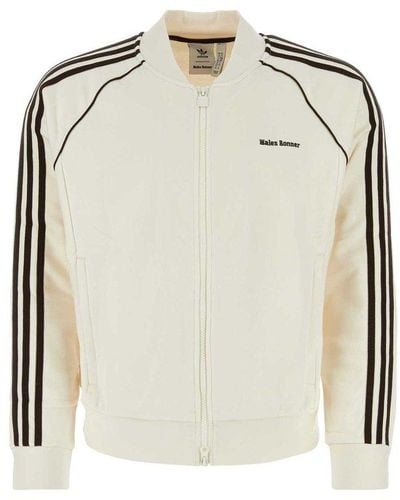 Adidas by Wales Bonner S Logo Embroidered Zipped Track Jacket - White