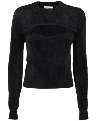 Moschino Cut Out Detailed Jumper - Black