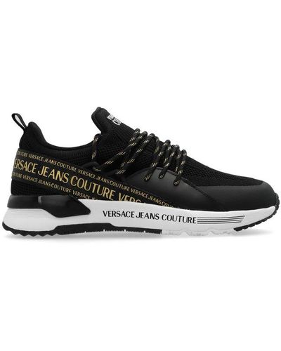 Versace Jeans Couture Dynamic Trainers In Stretch Knit - Black
