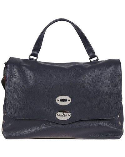 Zanellato Postina Studded Top Handle Bag - Blue