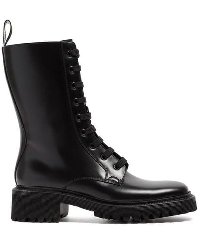 Church's Gwyneth Lace-up Combat Boots - Black