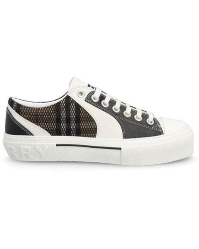 Burberry Vintage Checked Mesh Lace-up Sneakers - White