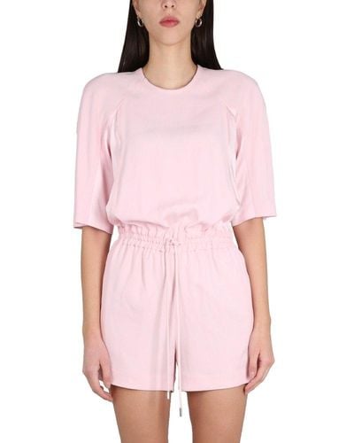 Boutique Moschino Elastic Waist Jumpsuit - Pink