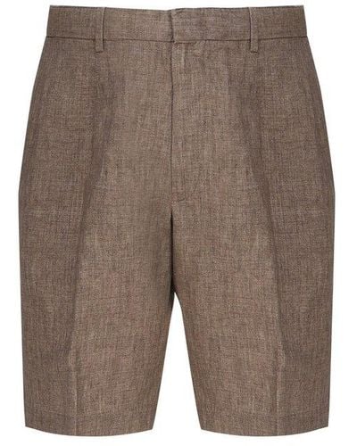 Zegna Linen Shorts - Grey
