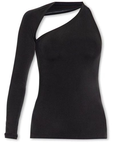 Balenciaga Black Asymmetrical Top