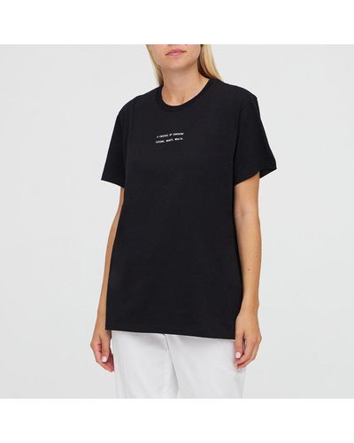 Erika Cavallini Semi Couture Logo Printed Crewneck T-shirt - Black