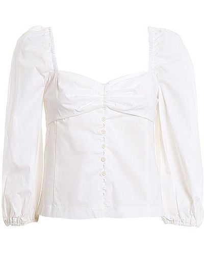 Pinko Kappa Puff-sleeved Blouse - White