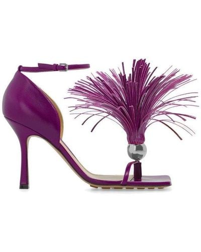 Bottega Veneta Stretch Strap Sandals - Purple