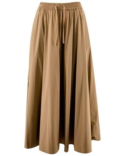 Herno Long Skirt Made In 20 Denier Warp Nylon - Natural