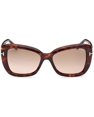 Tom Ford Cat-eye Frame Sunglasses - Natural