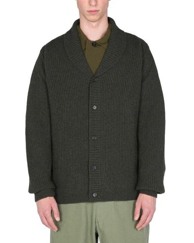 Margaret Howell Shawl Collar Buttoned Cardigan - Green