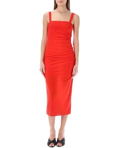 Helmut Lang Twisted Dress - Red