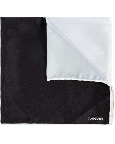 Lanvin Silk Pocket Square - Black