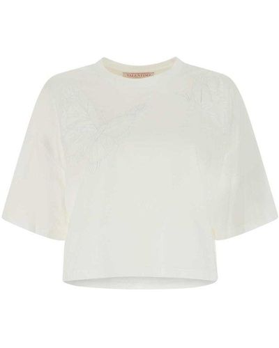 Valentino White Cotton Oversize T-shirt