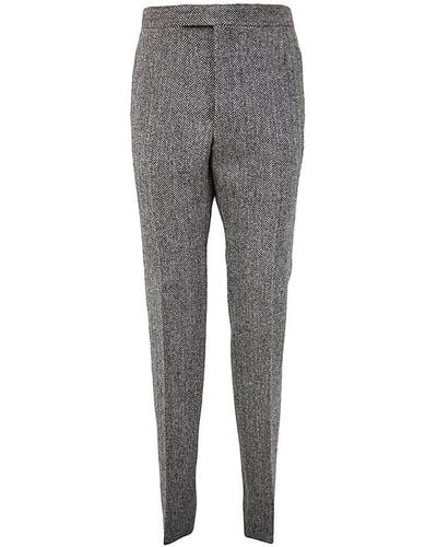 Thom Browne Tweed Tailored Pants - Gray