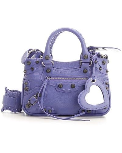 Balenciaga Small Neo Cagole Tote Bag - Purple