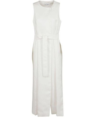 Max Mara Aureo Wrap Midi Dress - White