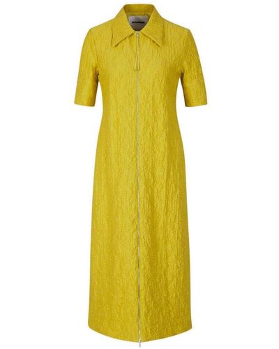 Jil Sander Zipper Midi Dress - Yellow