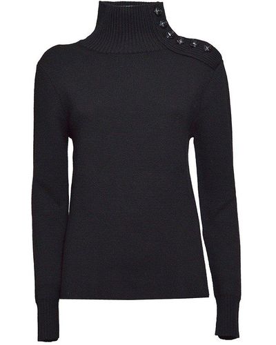 Rabanne Roll-neck Knitted Sweater - Blue