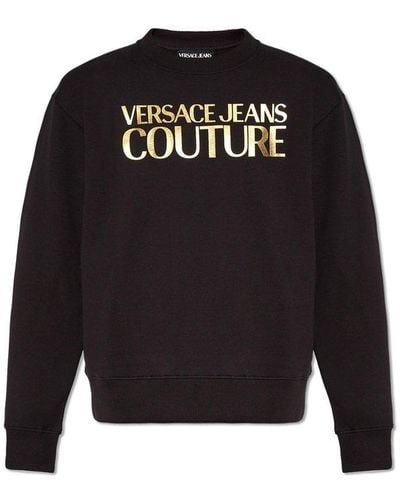 Versace Sweatshirt With Logo, - Black