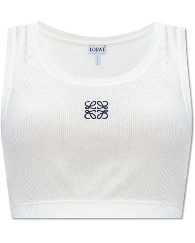 Loewe Top With Logo - White