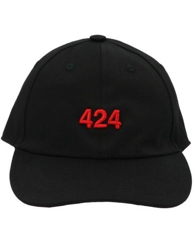 424 Logo Embroidered Baseball Cap - Black