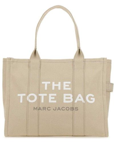 Marc Jacobs Cappuccino Canvas The Tote Shopping Bag - Natural