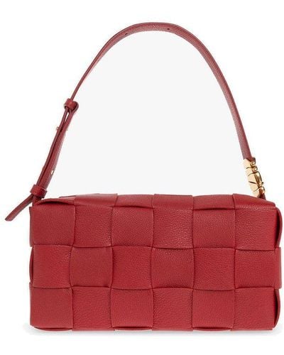 Bottega Veneta 'brick Cassette' Shoulder Bag - Red