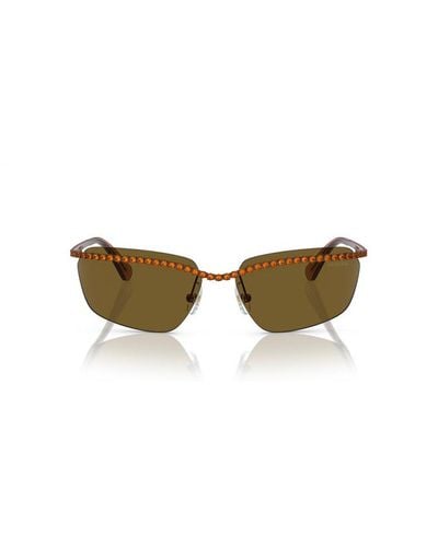 Swarovski Rectangular Frame Sunglasses - Multicolour