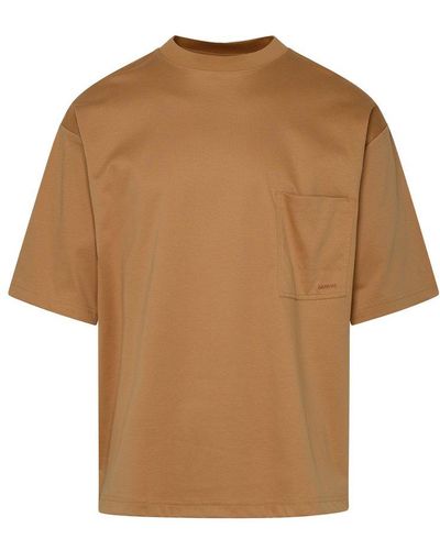 Lanvin Beige Cotton Track T-shirt - Brown