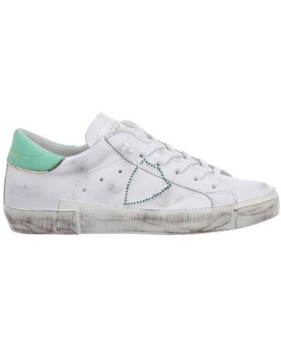 Philippe Model Prsx Broderie Pop Lace-up Sneakers - White