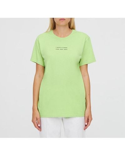 Erika Cavallini Semi Couture Logo Printed Crewneck T-shirt - Green