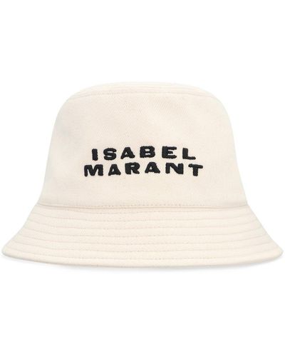 Isabel Marant Logo Embroidered Bucket Hat - Black