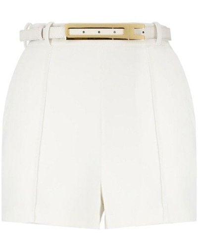 Elisabetta Franchi Belted Shorts - White