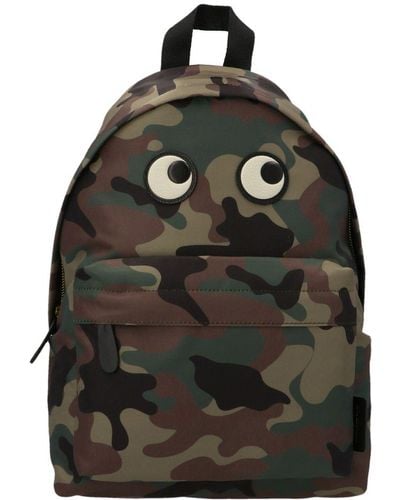 Anya Hindmarch Eyes Camouflage Print Zipped Backpack - Multicolour