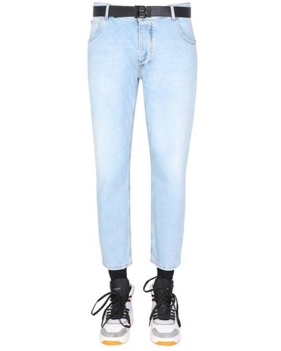 Balmain Jeans With Logo - Blue