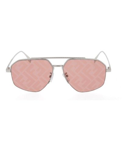 Fendi Pilot Frame Sunglasses - Pink