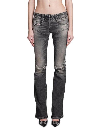 DIESEL Belthy 0jgal Panelled Bootcut Jeans - Grey